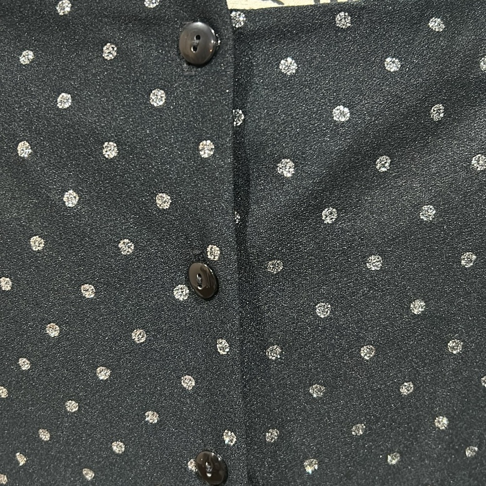 Jenny black with silver sparkling dots size XL. Vintage. - Picture 6 of 8